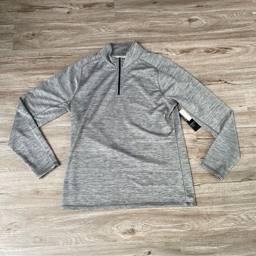 Zella Men's Heather Gray Zip-Up Sweater